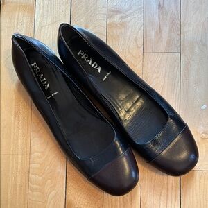 Prada Women's Black Leather Flats
